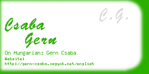 csaba gern business card
